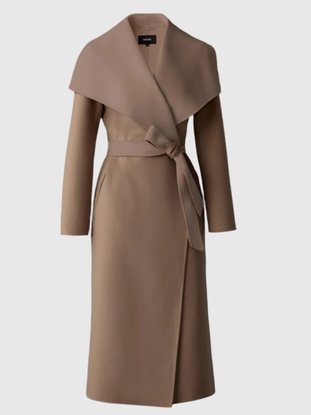 Mackage Light Camel Mai Double Face Wool Coat, XS